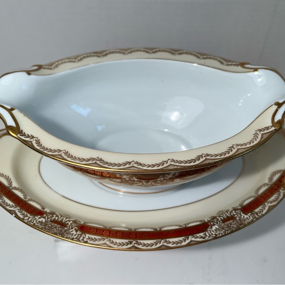 Noritake Gravy bowl and attached dish. - Picture 2 of 5